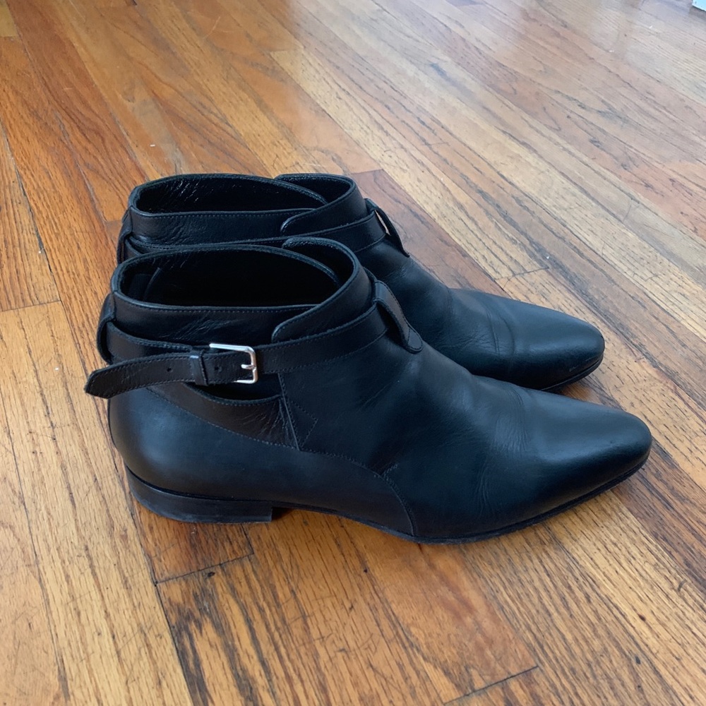 Saint Laurent Paris Jodhpur Leather Ankle Boots